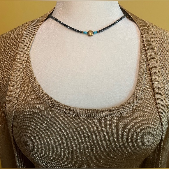 Marciano 2-piece gold metallic top-vintage - Picture 7 of 13